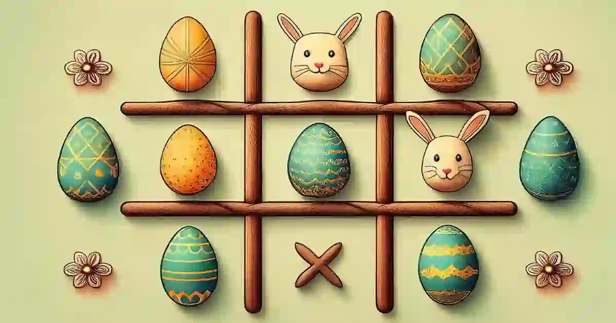 Online Easter Tic Tac Toe: Bunny vs Egg -pokigames