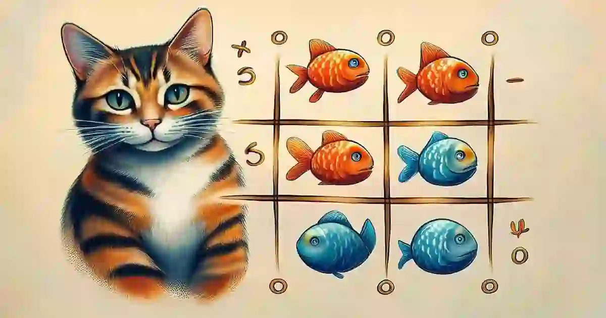 Tic Tac Toe Cat and Fish Online: Cat vs Fish- pokigames