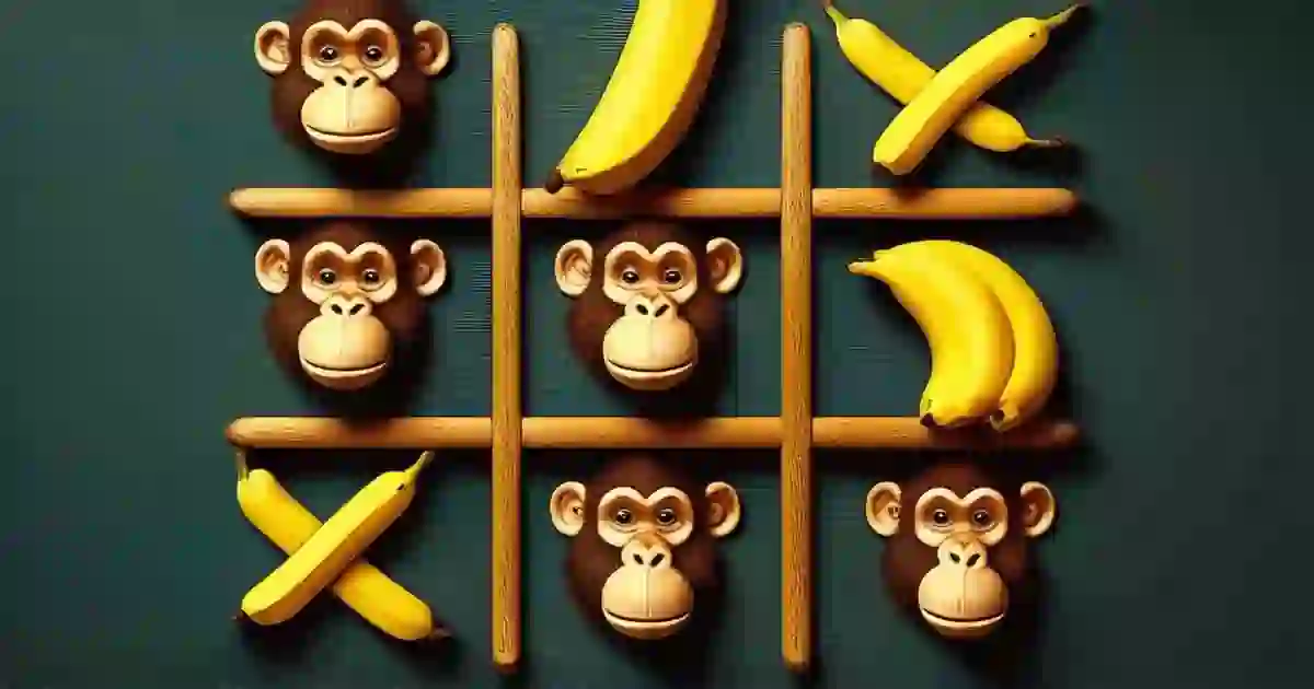 Tic-Tac-Toe Game: Monkey and Banana- pokigames