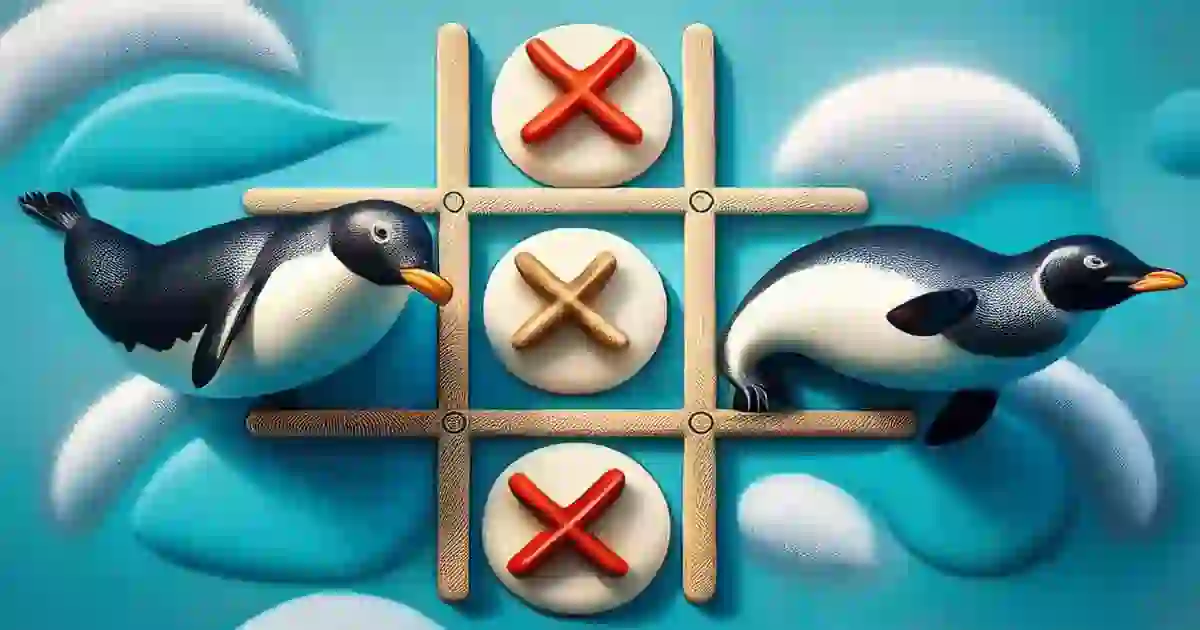 Tic-Tac-Toe Game: Penguin vs Seal -poki-games